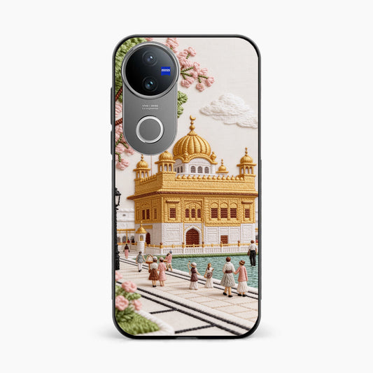 Golden Temple Blossom Premium Vivo V50 5G Back Cover