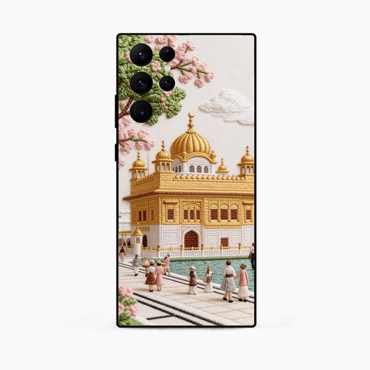 Golden Temple Blossom Premium Samsung S25 Ultra Back Cover