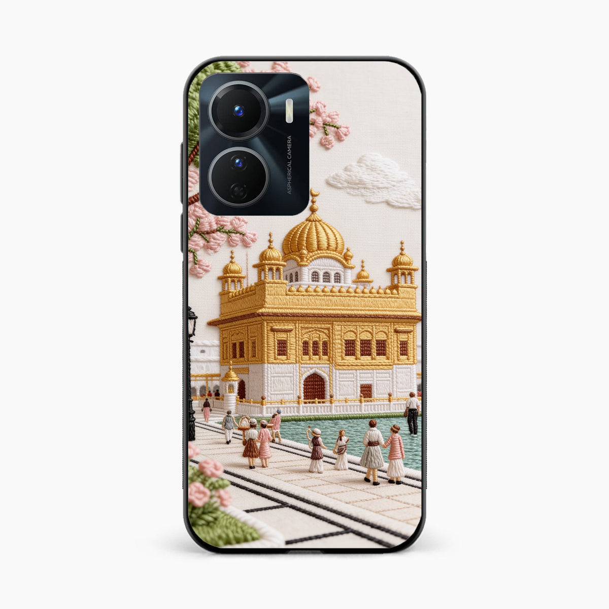 Golden Temple Blossom Premium Vivo Y16 Back Cover