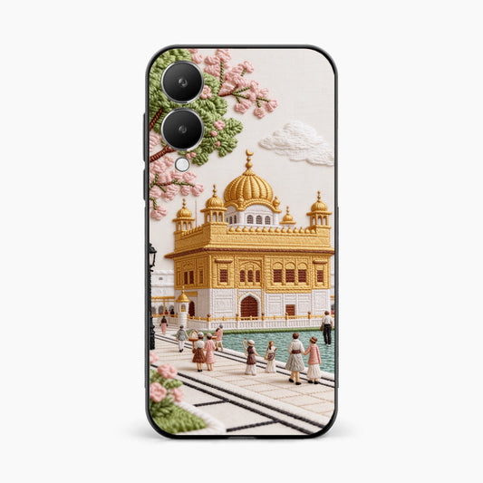 Golden Temple Blossom Premium Vivo Y28 5G Back Cover