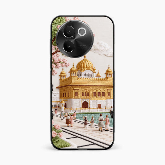 Golden Temple Blossom Premium Vivo V30e 5G Back Cover