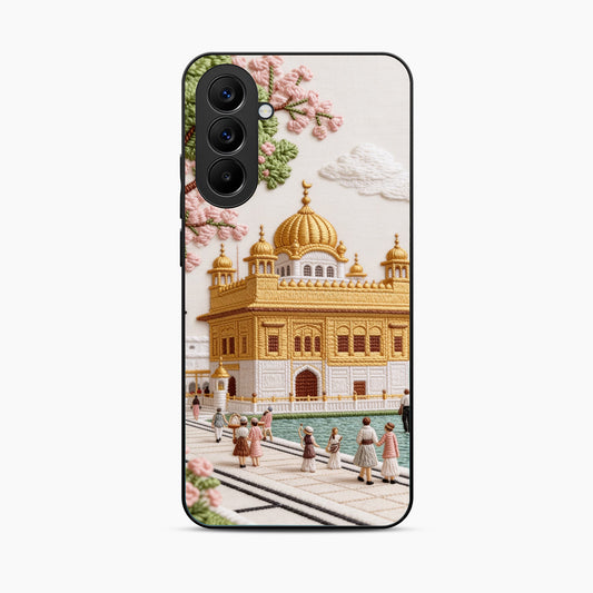 Golden Temple Blossom Premium Samsung M56 Back Covers