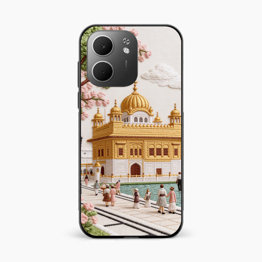Golden Temple Blossom Premium Oppo A5x 5g Back Covers