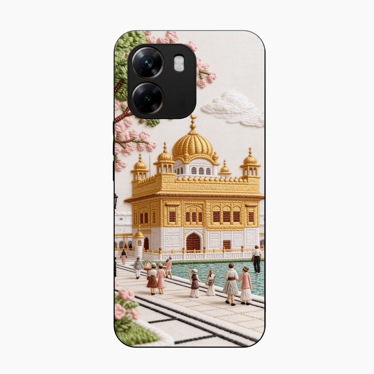 Golden Temple Blossom Premium Oppo A6x 5g Back Covers