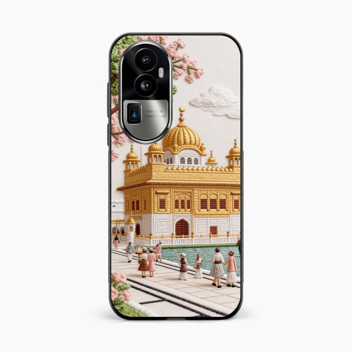 Golden Temple Blossom Premium Oppo Reno 10 Pro Plus 5G Back Cover