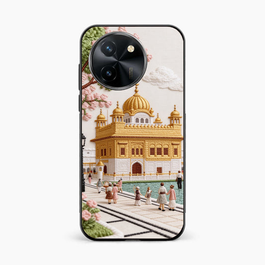 Golden Temple Blossom Premium Vivo T3x 5G Back Cover