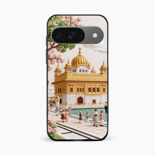 Golden Temple Blossom Premium Google Pixel 9 Back Cover
