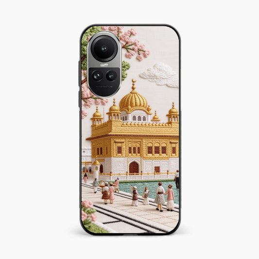 Golden Temple Blossom Premium Oppo Reno 10 Pro Back Cover