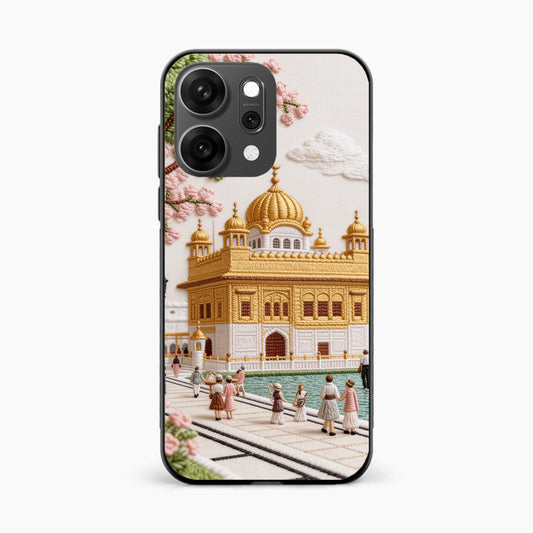 Golden Temple Blossom Premium Oppo Reno 14 Pro 5G Back Cover