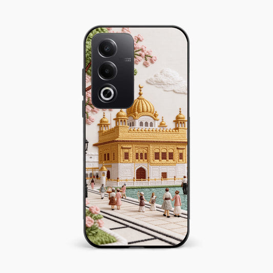 Golden Temple Blossom Premium Oppo A3 Pro Back Covers