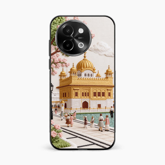 Golden Temple Blossom Premium Vivo Y58 5G Back Cover