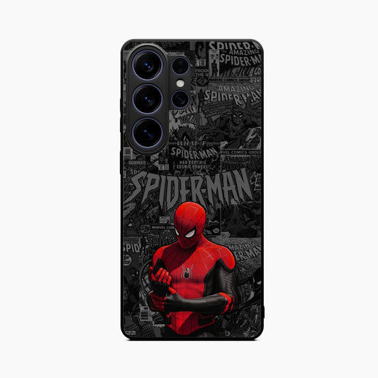 Spider Man Black Theme Samsung S26 Ultra Back Cover