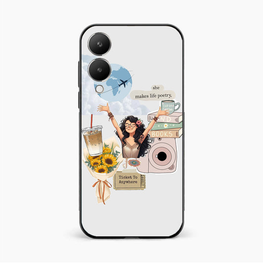 Dreamy Travel Girl Aesthetic Vivo Y28 5G Back Cover