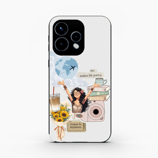 Dreamy Travel Girl Aesthetic Oppo Reno 15 5G Back Cover