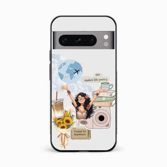 Dreamy Travel Girl Aesthetic Google Pixel 8 Pro Back Cover