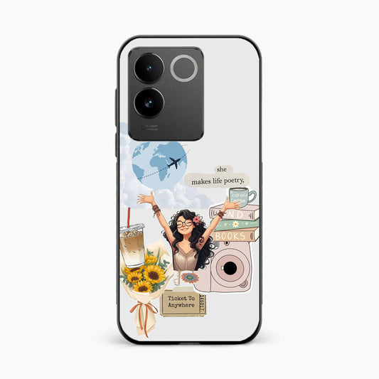 Dreamy Travel Girl Aesthetic Vivo T2 Pro 5G Back Cover