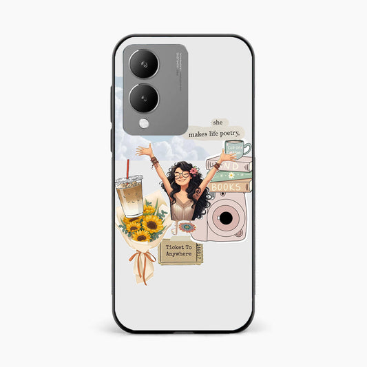 Dreamy Travel Girl Aesthetic Vivo Y17s Back Cover