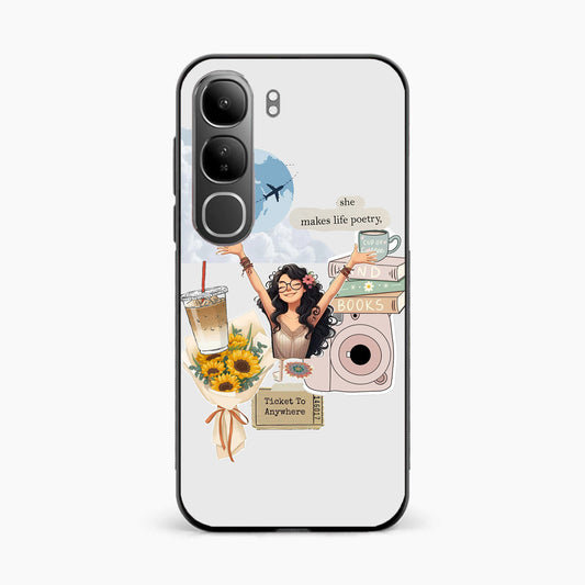 Dreamy Travel Girl Aesthetic Vivo Y300 5G Back Cover