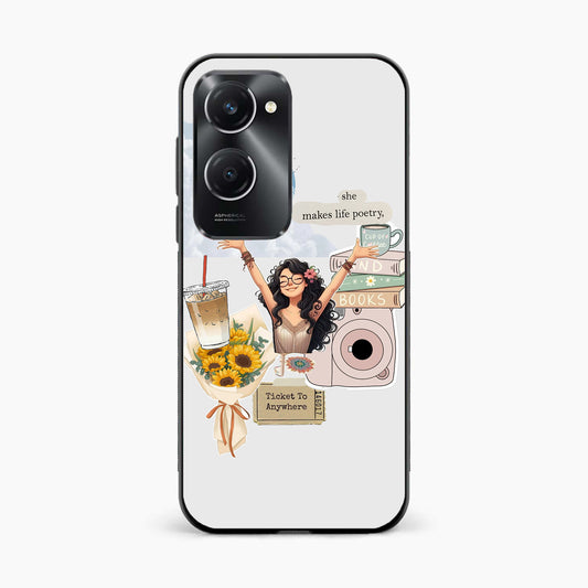 Dreamy Travel Girl Aesthetic Vivo Y28e 5G Back Cover