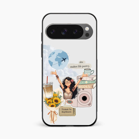Dreamy Travel Girl Aesthetic Google Pixel 9 Pro XL Back Cover