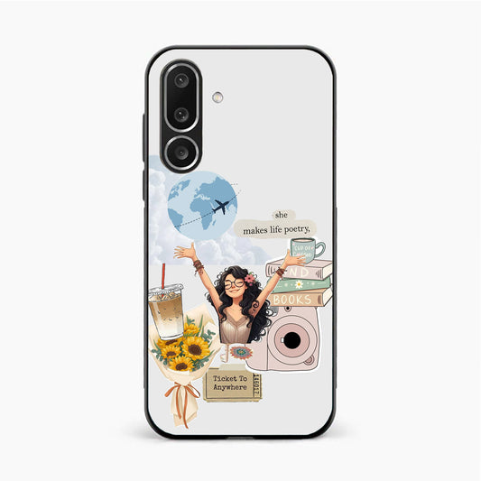 Dreamy Travel Girl Aesthetic Samsung F56 Back Cover