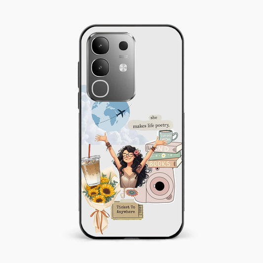 Dreamy Travel Girl Aesthetic Vivo T4x 5G Back Cover