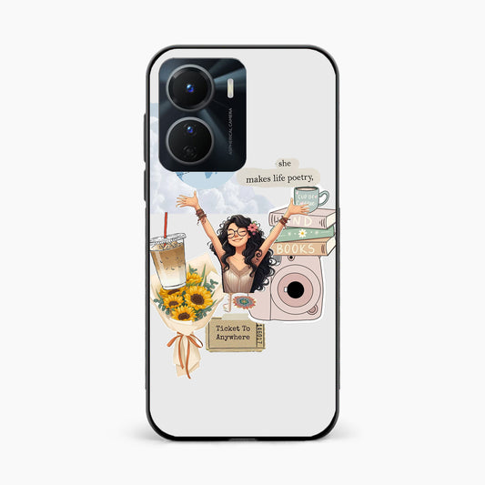 Dreamy Travel Girl Aesthetic Vivo Y16 Back Cover
