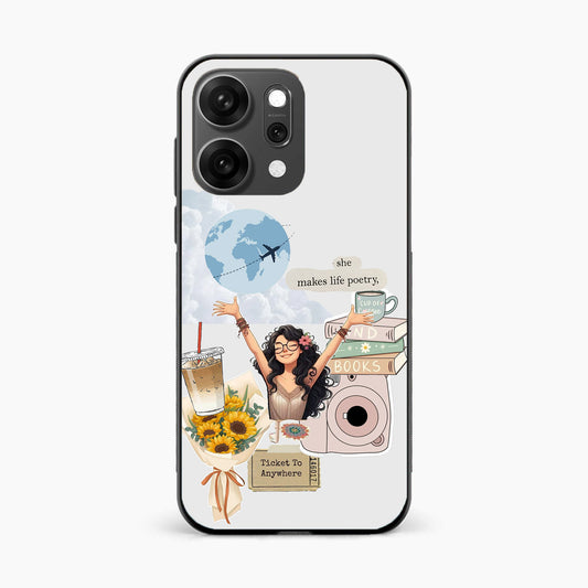 Dreamy Travel Girl Aesthetic Oppo Reno 14 Pro 5G Back Cover