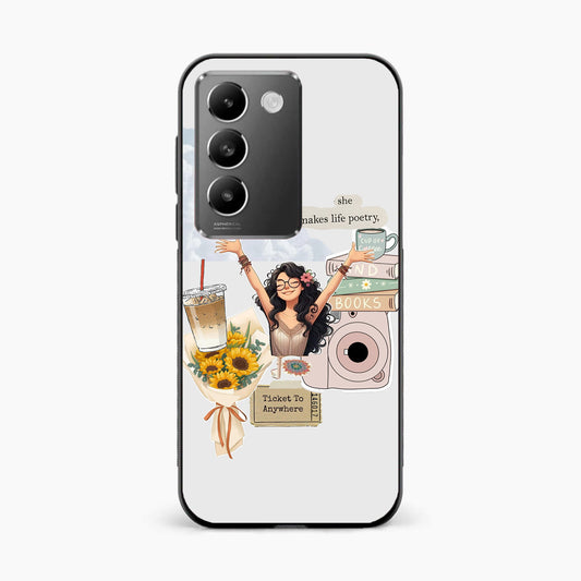 Dreamy Travel Girl Aesthetic Vivo T3 5G Back Cover