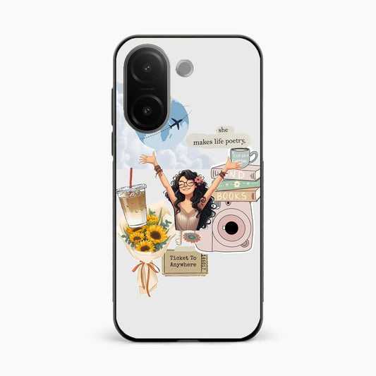 Dreamy Travel Girl Aesthetic Vivo V60e 5G Back Cover