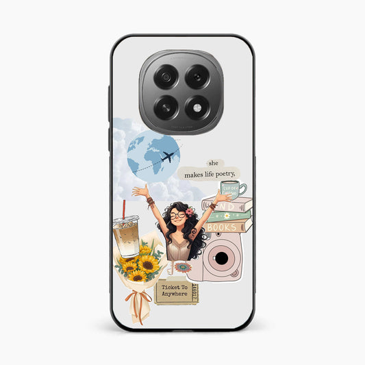 Dreamy Travel Girl Aesthetic Oppo F29 5G Back Cover