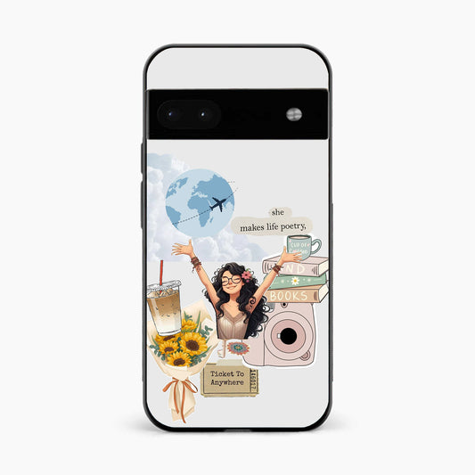 Dreamy Travel Girl Aesthetic Google Pixel 8A Back Cover