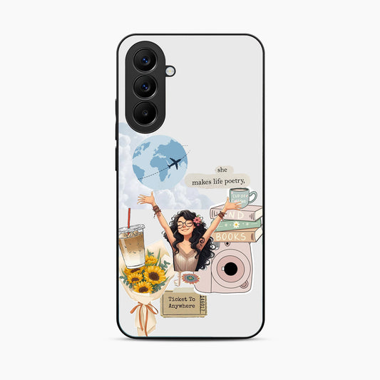 Dreamy Travel Girl Aesthetic Samsung M56 Back Covers