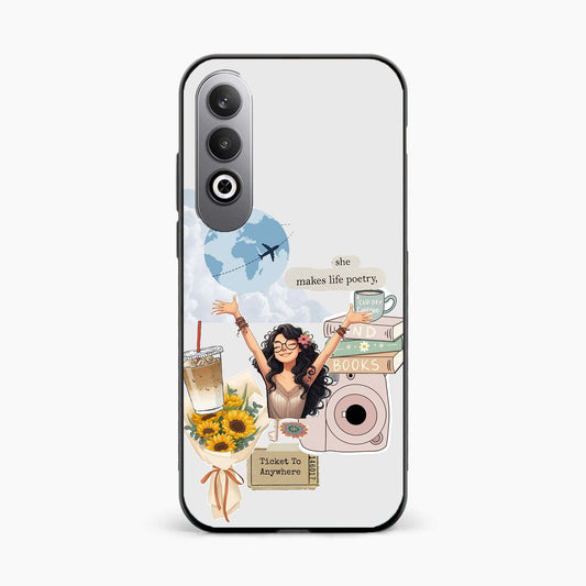 Dreamy Travel Girl Aesthetic Oppo K12x 5G Back Cover