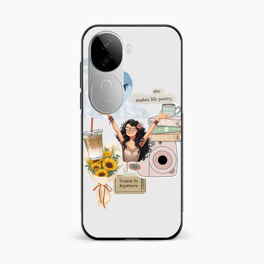 Dreamy Travel Girl Aesthetic Vivo V40e 5g Back Covers