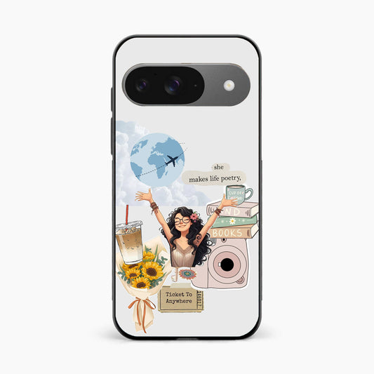 Dreamy Travel Girl Aesthetic Google Pixel 9 Back Cover