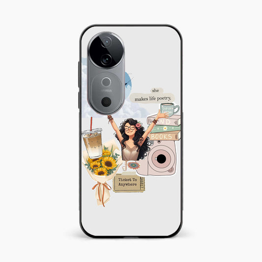 Dreamy Travel Girl Aesthetic Vivo V40 Pro 5g Back Covers