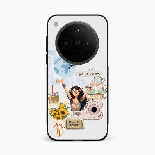 Dreamy Travel Girl Aesthetic Oppo Find X8 5G Back Cover