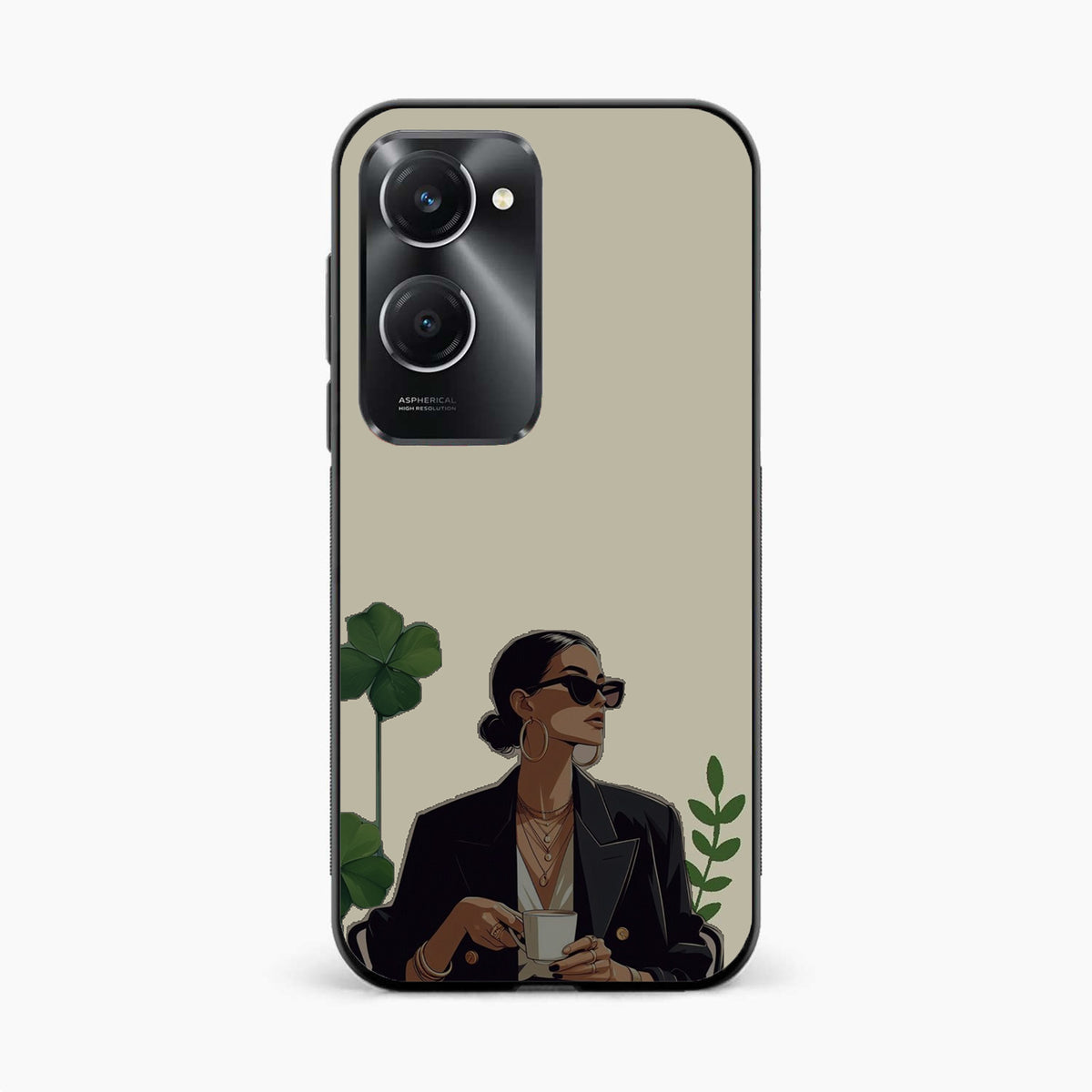 Sassy Minimal Coffee Aesthetic Vivo Y28e 5G Back Cover