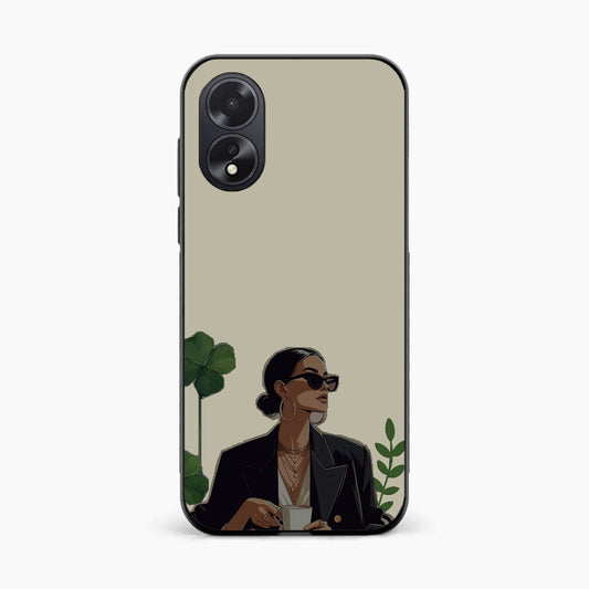 Sassy Minimal Coffee Aesthetic Oppo A38 Back Covers