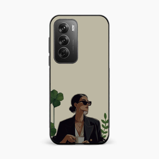 Sassy Minimal Coffee Aesthetic Oppo Reno 12 5G Back Cover