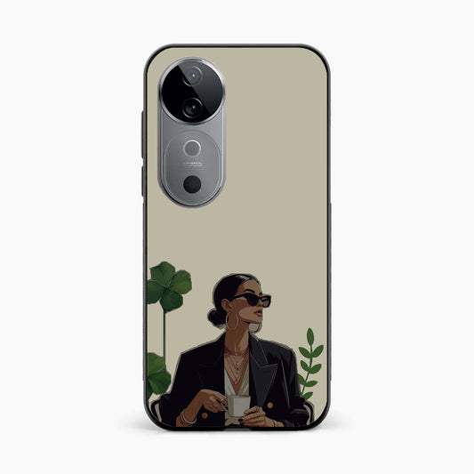 Sassy Minimal Coffee Aesthetic Vivo V40 5g Back Covers
