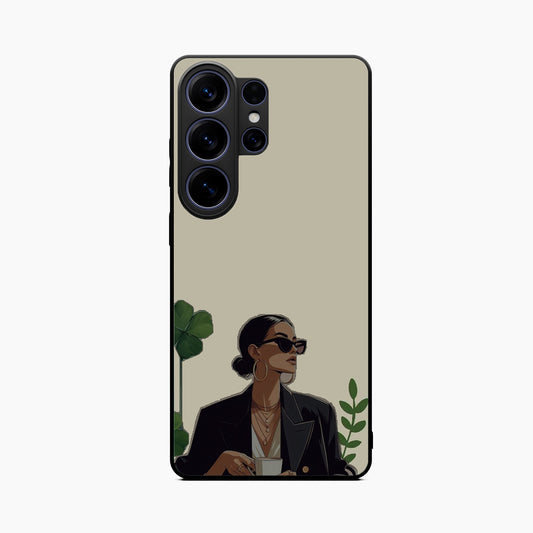 Sassy Minimal Coffee Aesthetic Samsung S26 Ultra Back Cover