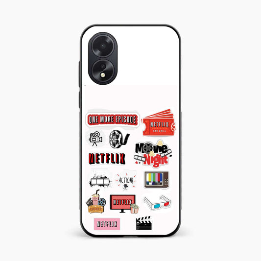 Movie Lover Oppo A38 Aesthetic Back Cover
