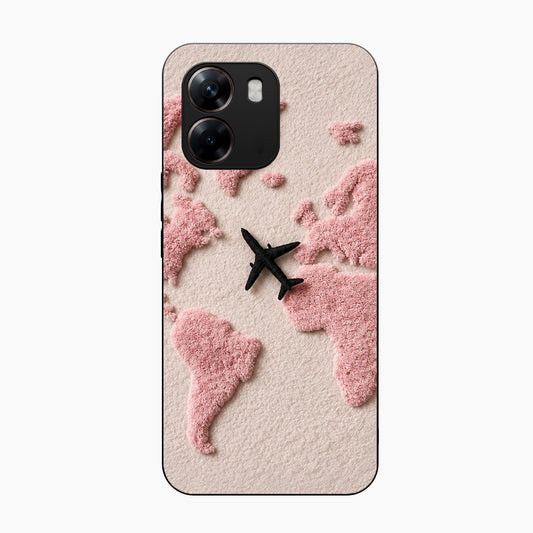Pink Travel Mood Oppo A6x 5G Back Cover