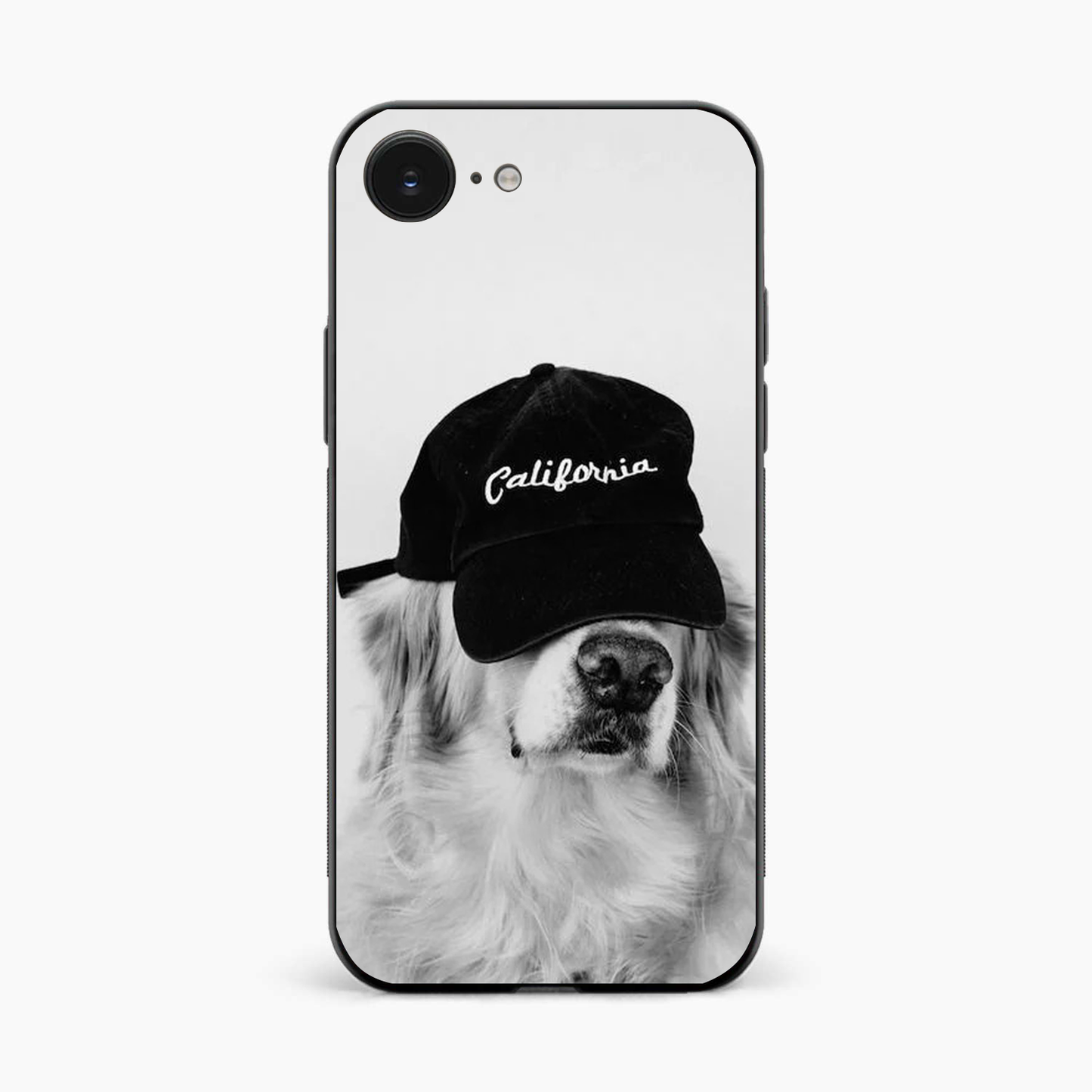 Black & White Iphone 16e Pup Style Back Cover