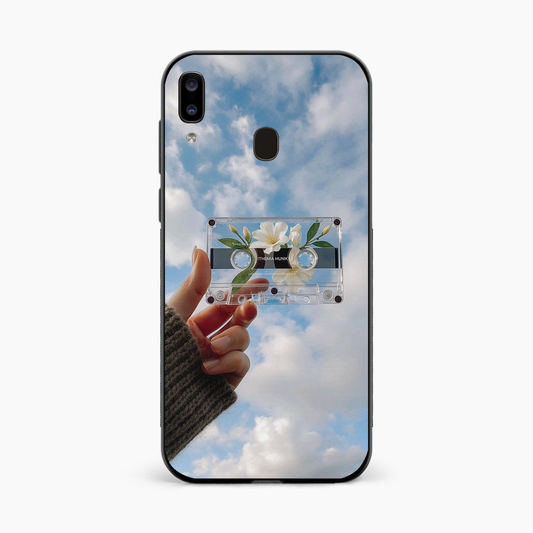 Cloudy Music Vibes Samsung A20 Back Cover