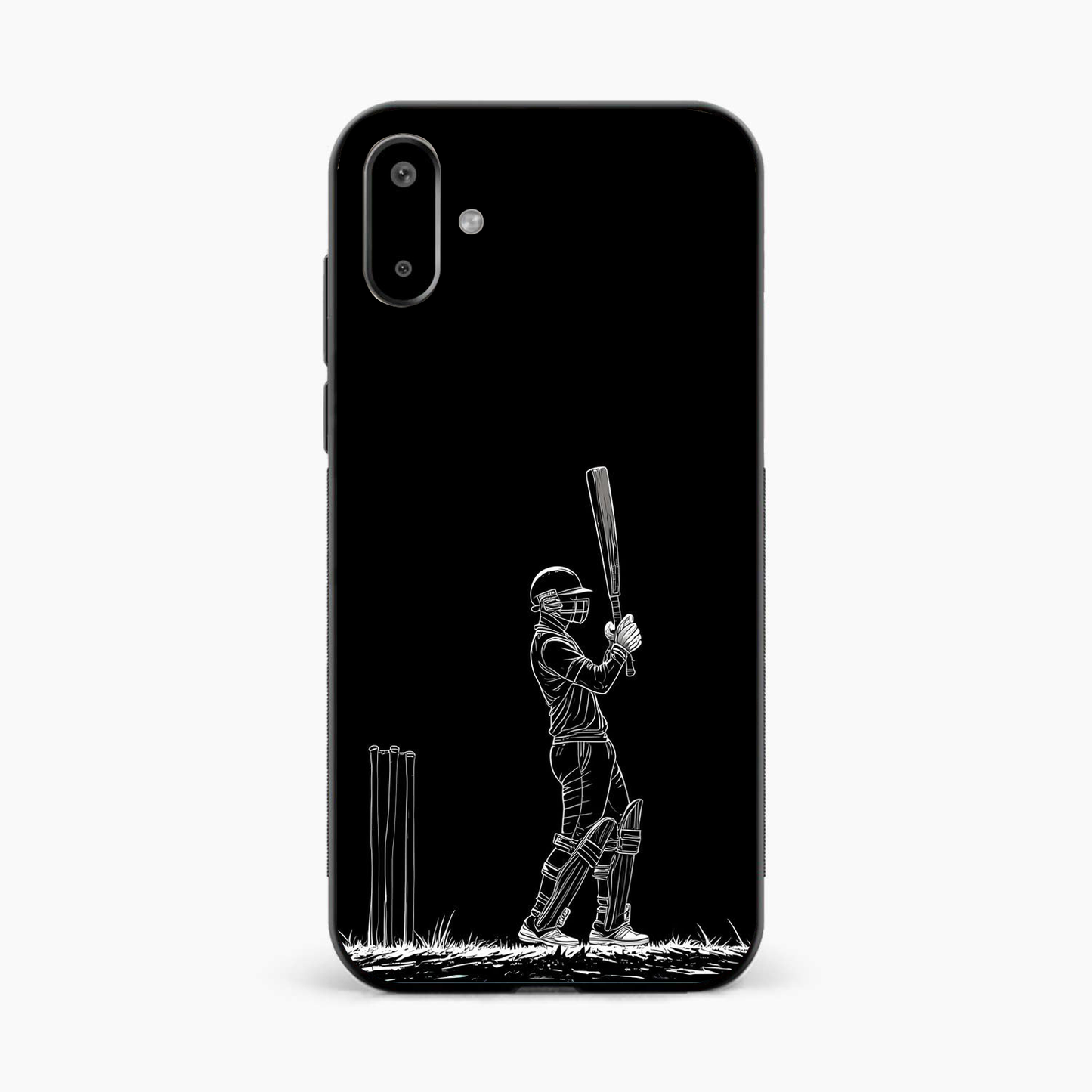 Cricket Minimal Line Art Samsung F07 Back Cover