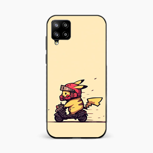 Cute Biker Pikachu Samsung A12 Nacho Back Cover