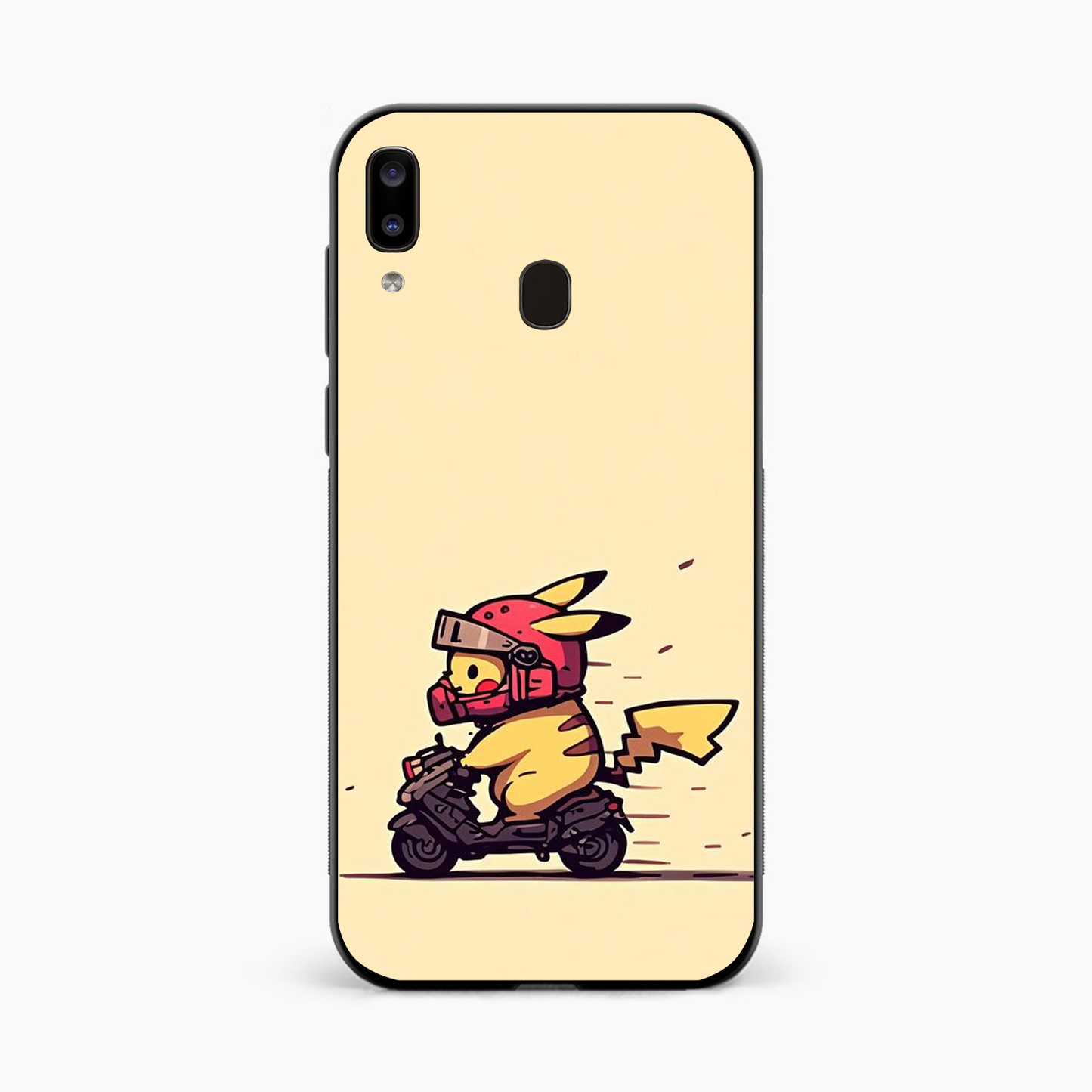 Cute Biker Pikachu Samsung A20 Back Cover